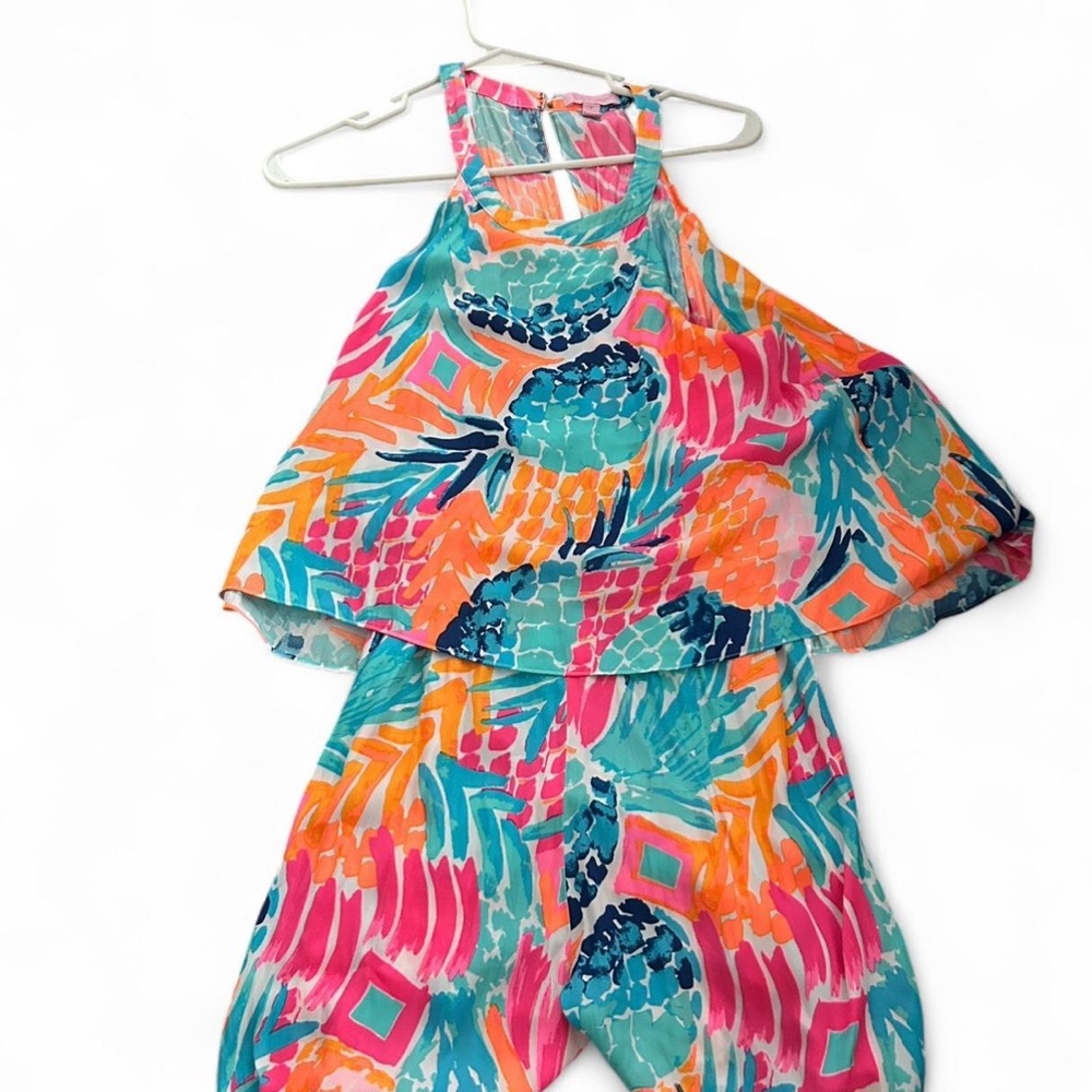 Lilly Pulitzer Vibrant Tropical Halter Romper